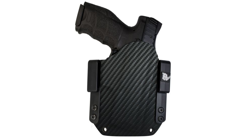 Black Rhino Concealment Tac Carrier OWB Holster System w/ Light Holster - Springfield Armory, Springfield Armory XD MOD 2 3.0in 9/40, LHded Shooter, Cant 0 Degrees, Carbon Fiber Black, 191204946116