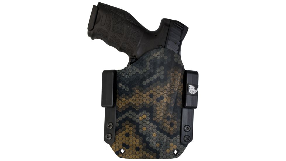 Black Rhino Concealment Tactical Carry Holster System w/ Light Holster - Smith and Wesson, Model Smith and Wesson M and P 45 4.5in, Right Handed Shooter, Cant 15 Degrees, Hex Cam, 191204792096