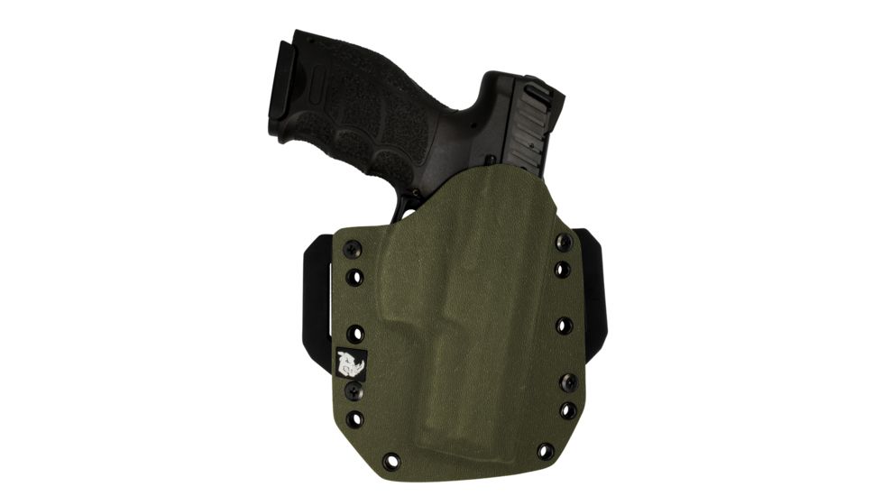 Black Rhino Concealment Tac Carrier OWB Holster System w/ Light Holster - Springfield Armory, Model Springfield Armory XD MOD 2 3.0in 9/40, LHded Shooter, Cant 0 Degrees, Olive Drab, 191204946291
