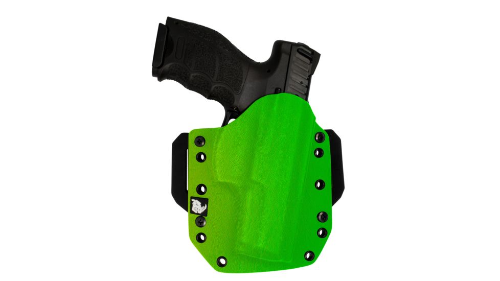 Black Rhino Concealment Tactical Carry Holster System w/ Light Holster - Smith and Wesson, Model Smith and Wesson M and P 45 Compact, Right Handed Shooter, Cant 15 Degrees, Zombie Green, 191204793666