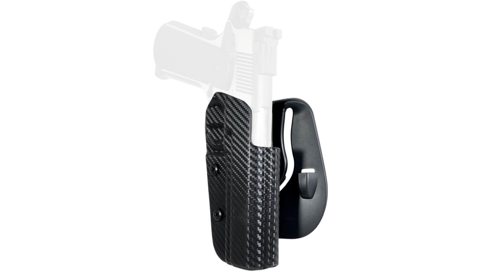 Black Scorpion Outdoor Gear 1911 4.25in w/o Rail OWB Kydex Paddle Holster, Right Hand, Carbon Fiber, HC03-PADDLE-19114CFRH