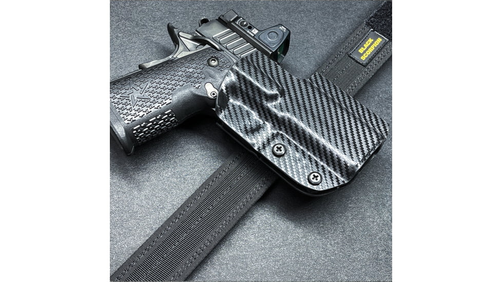 Black Scorpion Outdoor Gear Heckler &amp; Koch VP9SK Pro IDPA Holster, Right Hand, Carbon Fiber, HC03-IDPA-VP9SKCFRH