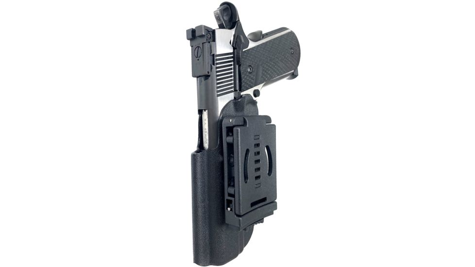 Black Scorpion Outdoor Gear Pro IDPA Competition Holster, Right Hand, 1911, 5in Barrel, 1.5 - 1.75in Belts, Kydex, Black, HC03-IDPA-1911BKRH