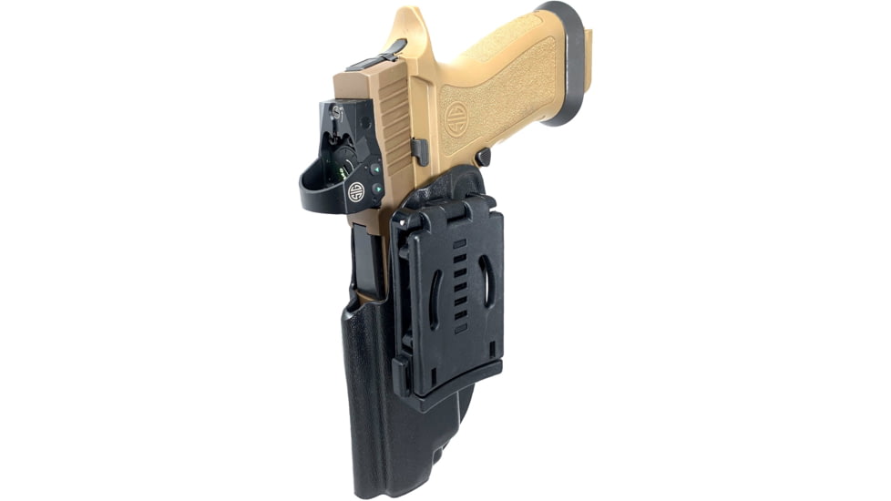 Black Scorpion Outdoor Gear Pro IDPA Competition Holster, Right Hand, SIG Sauer P320, 3.9 - 5in Barrel, 1.5 - 1.75in Belts, Kydex, Black, HC03-IDPA-P320X5BKRH