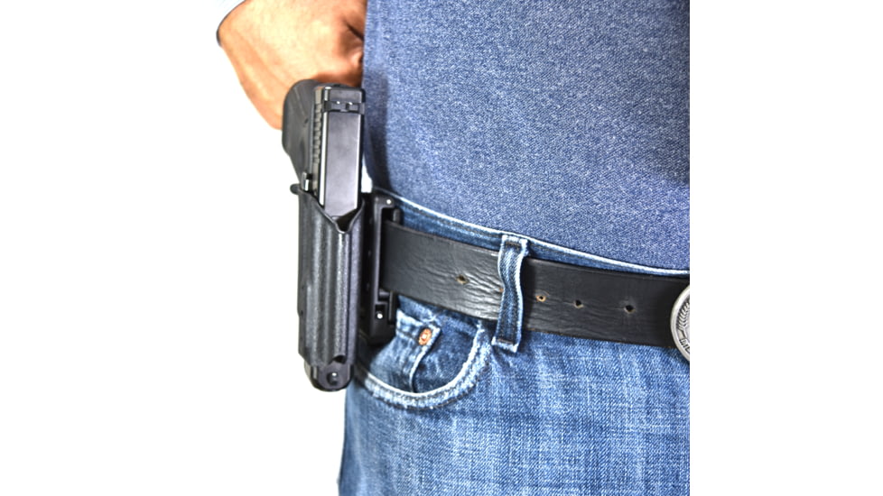 Black Scorpion Outdoor Gear Pro IDPA Competition Holster, Right Hand, SIG Sauer P320, 3.9 - 5in Barrel, 1.5 - 1.75in Belts, Kydex, Carbon Fiber, HC03-IDPA-P320X5CFRH