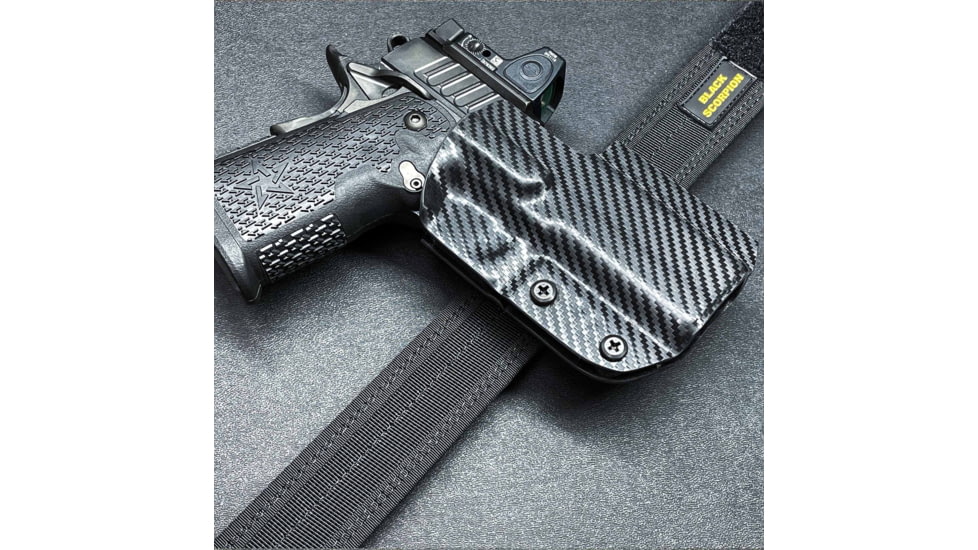 Black Scorpion Outdoor Gear Pro IDPA Competition OWB Holster, Canik SFx Rival Pro, Right Hand, Carbon Fiber, HC03-IDPA-SFXRIVALCFRH