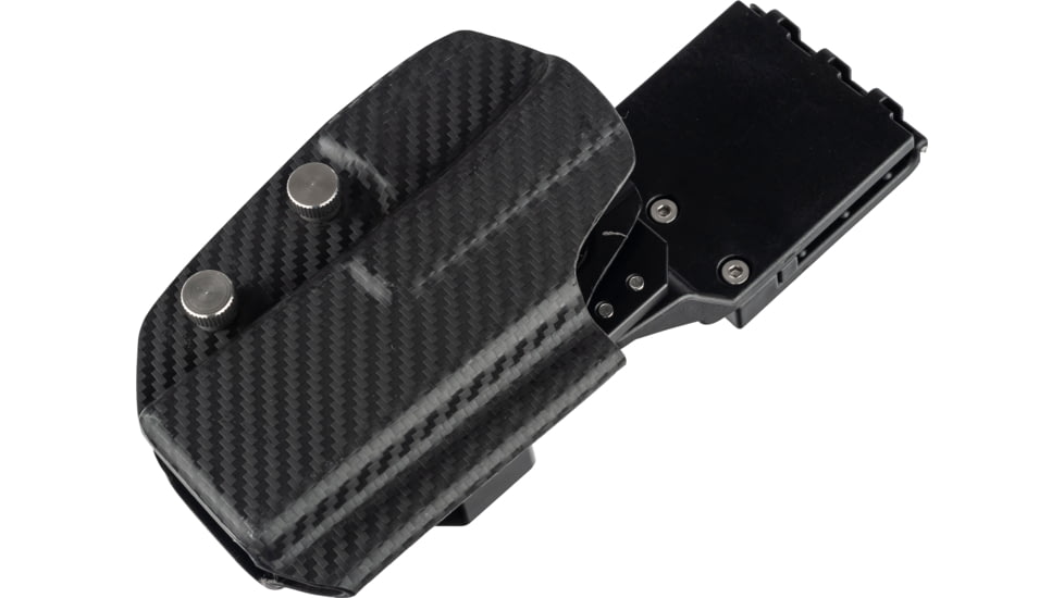 Black Scorpion Outdoor Gear Pro USPSA Competition Holster, Right Hand, GLOCK 17/ 19/ 19X/ 22/ 45, 4.02 - 4.49in Barrel, 1.5 - 1.75in Belts, Kydex, Carbon Fiber, HC04-USPSA-GL17CFRH