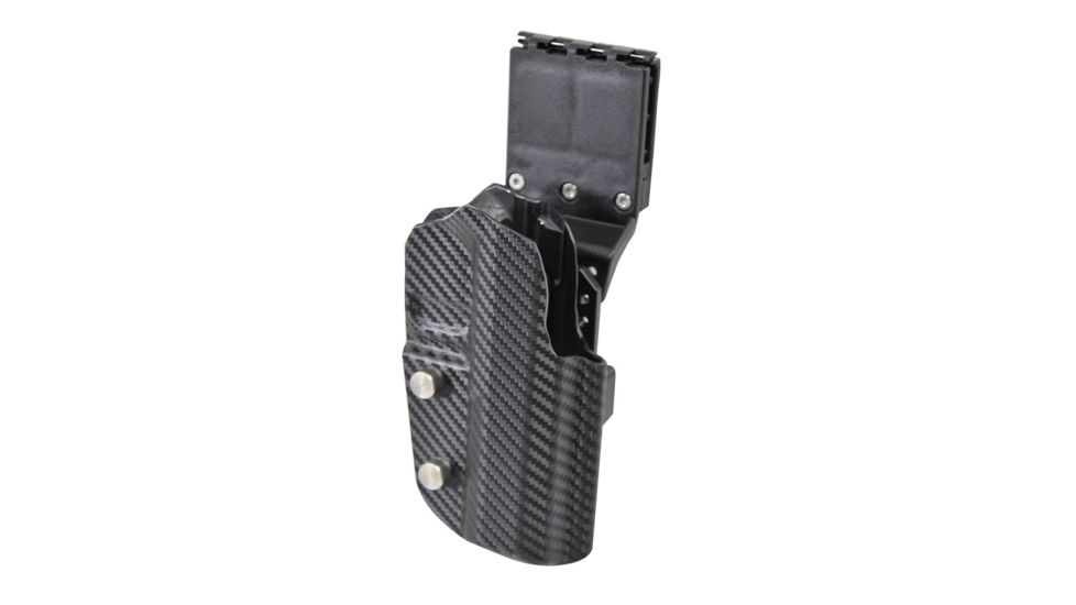 Black Scorpion Outdoor Gear Pro USPSA Competition Holster, Right Hand, GLOCK 17/ 19/ 19X/ 22/ 45, 4.02 - 4.49in Barrel, 1.5 - 1.75in Belts, Kydex, Carbon Fiber, HC04-USPSA-GL17CFRH