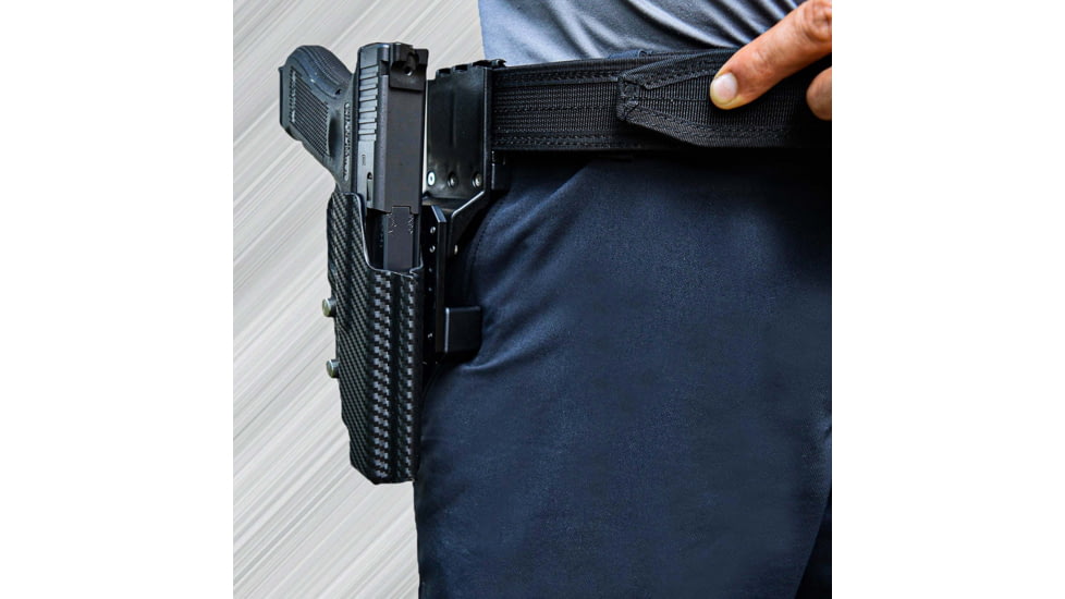 Black Scorpion Outdoor Gear Staccato P DUO Pro Competition Holster, Right, Carbon Fiber, HC04-USPSA-STACP-CFRH