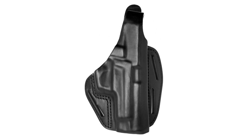 BlackHawk 3 Slot Leather Pancake Holster, Black, Right Hand - Sig 220/226