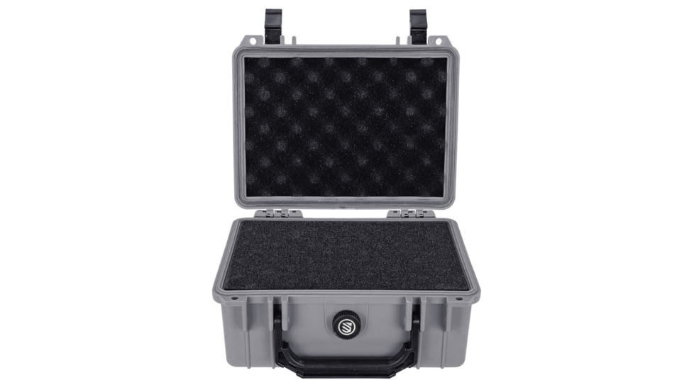 BlackHawk 9.12in Compact Waterproof Gear Hard Case with Foam, Gray, Compact, BH00042-GRA