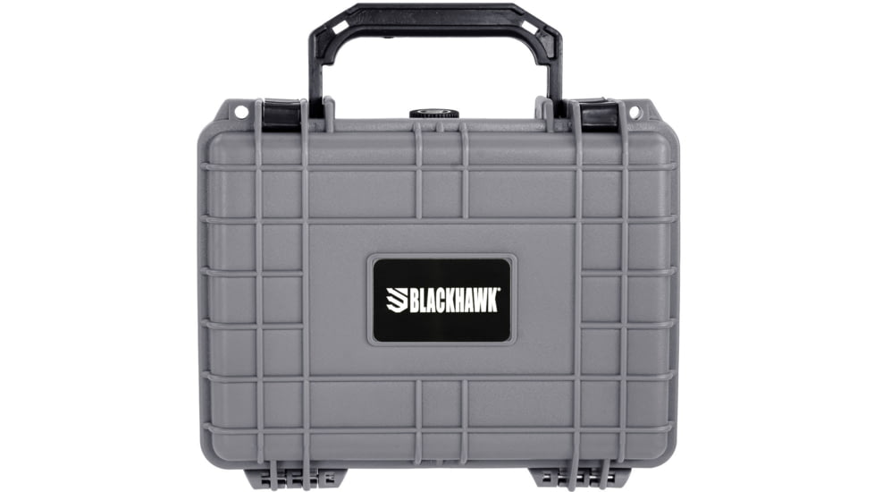 BlackHawk 9.12in Compact Waterproof Gear Hard Case with Foam, Gray, Compact, BH00042-GRA