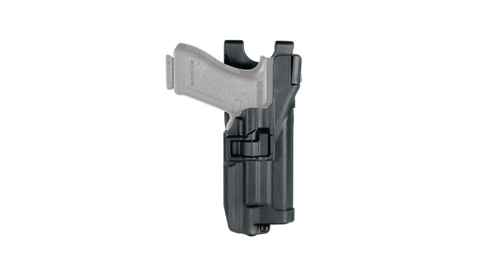 BlackHawk BHP Level 3 Serpa Light Bearing Duty Holster Matte Black Left Hand For 1911 Government Style With Or Without Rails