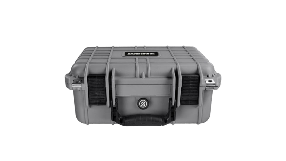 BlackHawk Compact 13.37in Waterproof Gear Hard Case w/ Foam, Gray, Standard, BH00001-GRA