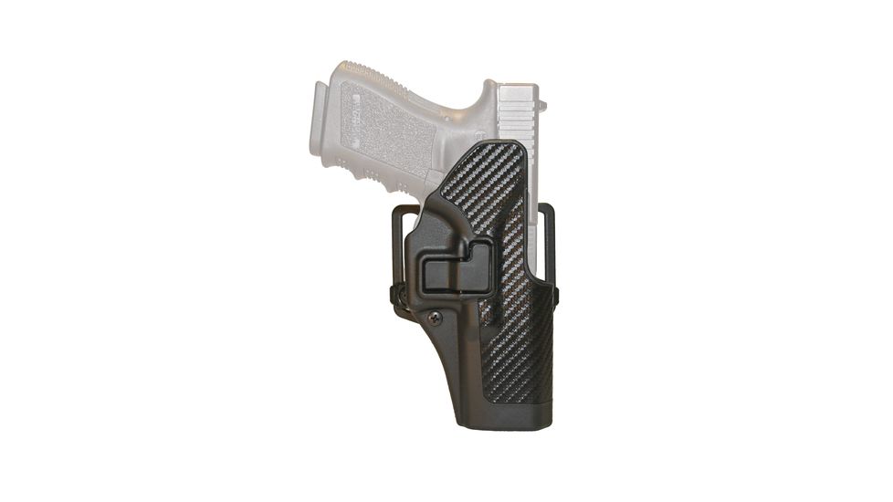BlackHawk CQC SERPA Beltloop/Paddle Holster, Right Hand, Carbon Black - Fits Glock 17/22 /31 - 410000BK-R