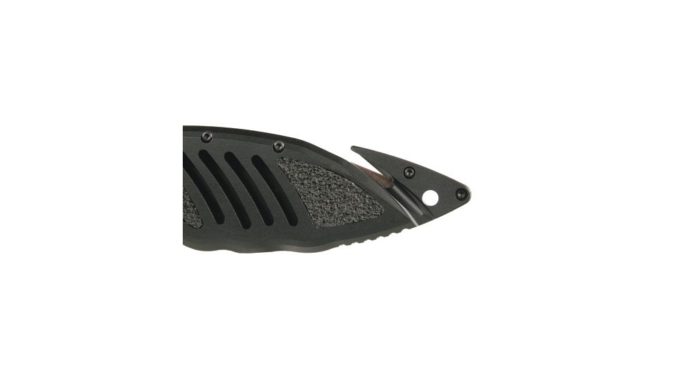 Blackhawk CQD Mark I Alum Handle Knife - Serrated Edge, Black 15M311BK