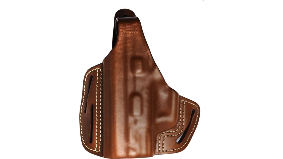 Blackhawk 3 Slot Leather Pancake Holster, Brown, Left Hand - S&amp;W MP 9/40 Compact