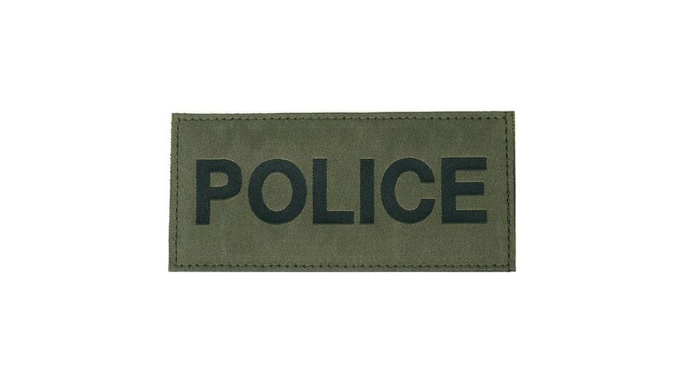 Blackhawk Police Patch, Black on Green