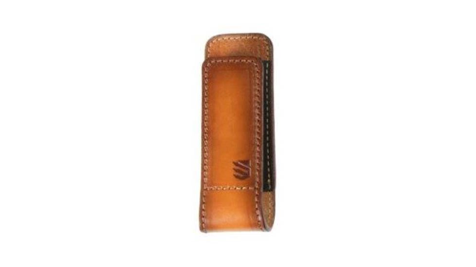 BlackHawk Premium Leather Compact Magazine Pouch, Double Stack, Burnished Brown, 45CD02BB