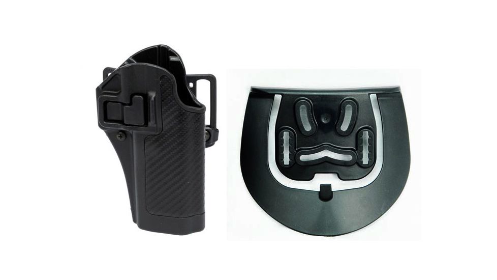 Blackhawk SERPA CQC Belt Loop/Paddle Active Retention Holster, Right Hand, Carbon Black, 1911 Commander, 410042BK-R