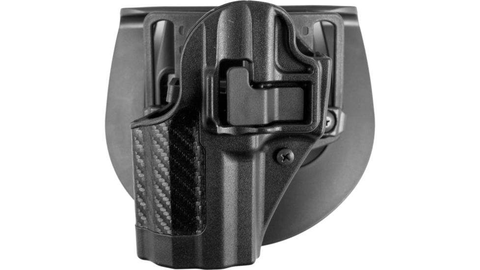 Blackhawk SERPA CQC Belt Loop/Paddle Active Retention Holster, Left Hand, Carbon Black, H&amp;K P-30, 410017BK-L