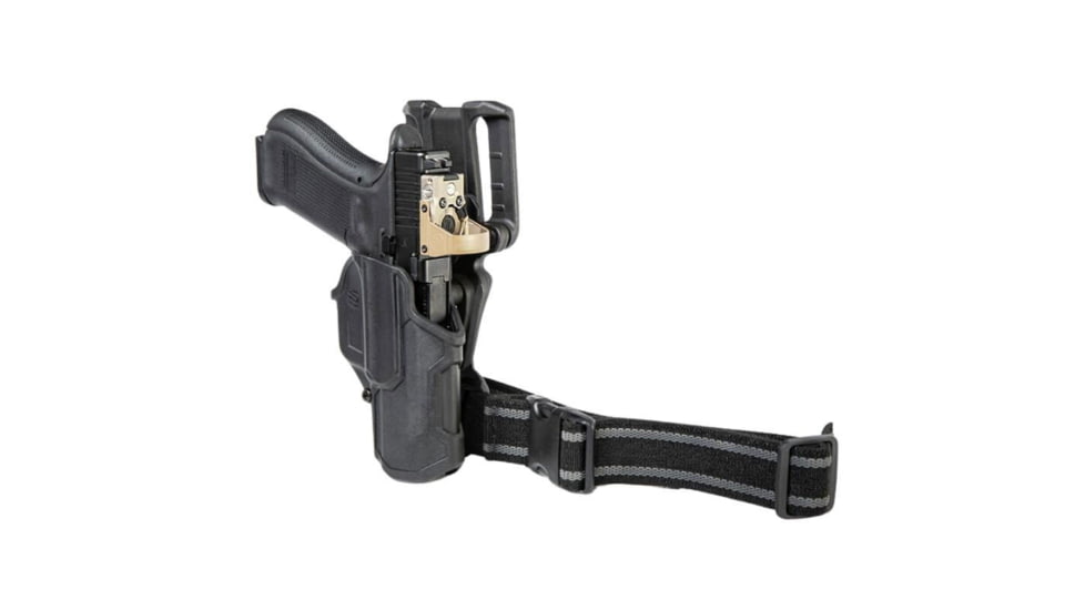 BlackHawk T-Series Level 2 Compact Overt Gun Belt Holster Kit, Glock 26 Glock 26/27/33, Right Hand, Box, Black, 410702BKR