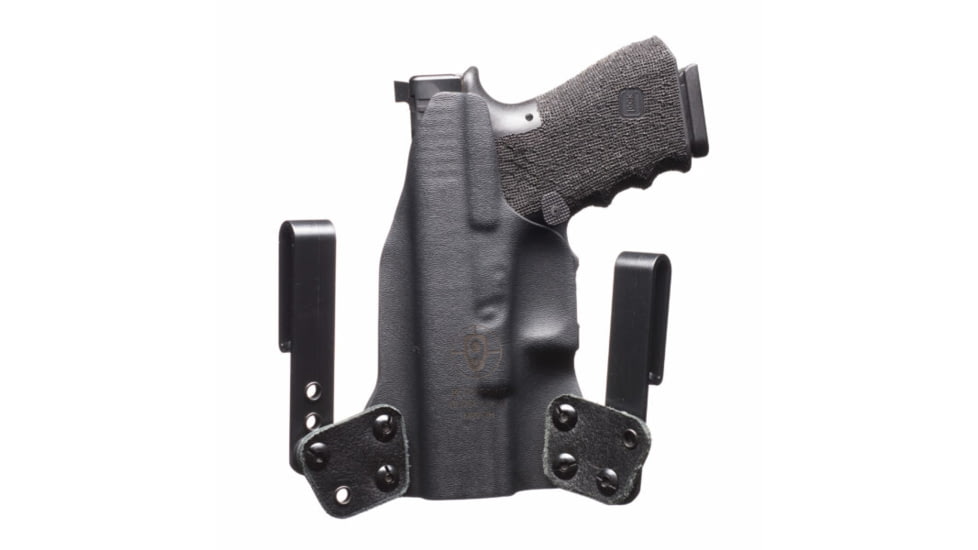 Blackpoint Tactical Leather OWB Mini Wing Holster, S&amp;W 4in M&amp;P Compact 2.0, Right Hand, Black, 145632