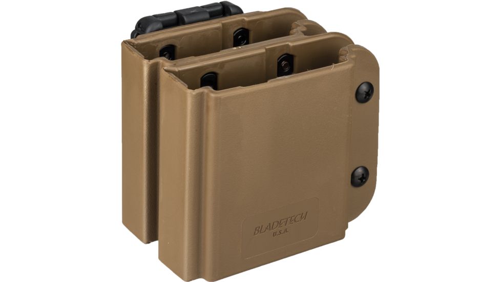 Blade-Tech Revolution AR-15/M4 Double Mag Pouch, Vertical, Tek-Lok, Dark Earth, Left Hand AMMX0074AR15DBTLMVEARLH