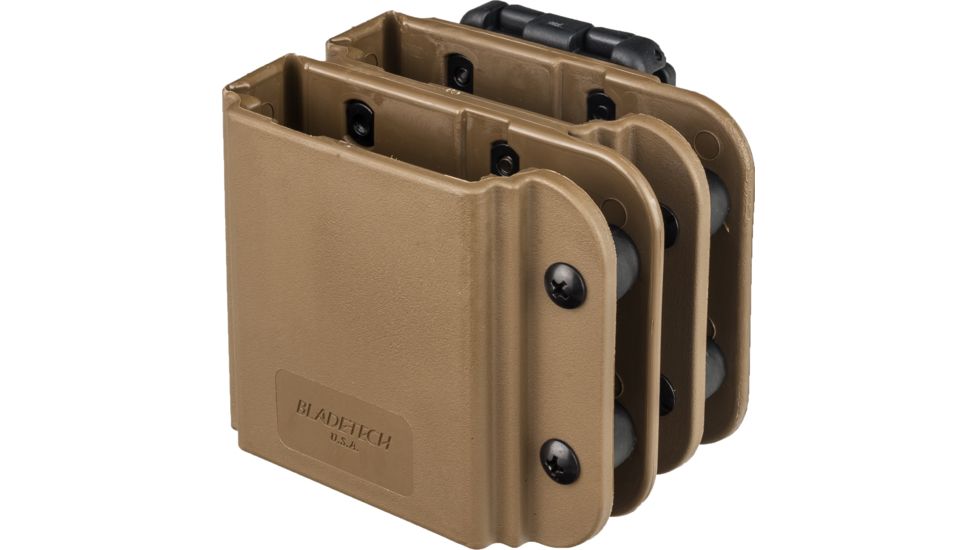 Blade-Tech Revolution AR-15/M4 Double Mag Pouch, Vertical, Tek-Lok, Dark Earth, Left Hand AMMX0074AR15DBTLMVEARLH