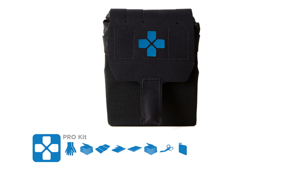 Blue Force Gear Helium Whisper Trauma Kit Pro Supplies, Black, HW-TKN-MED-PRO-BK