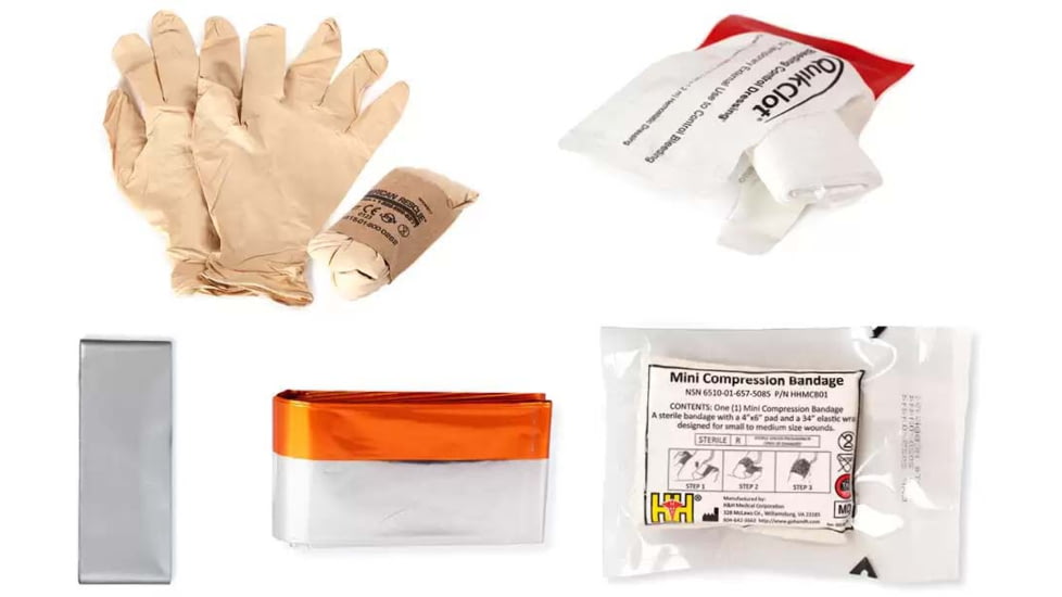 Blue Force Gear Micro Trauma Essential Kit Medical Supplies, TKR-MTKN-ESS