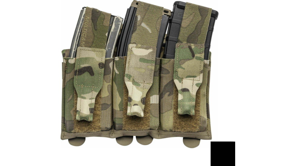 Blue Force Gear Ten-Speed Triple M4 Mag Pouch with Flap, Black, HW-TSP-M4-3-FLAP-BK