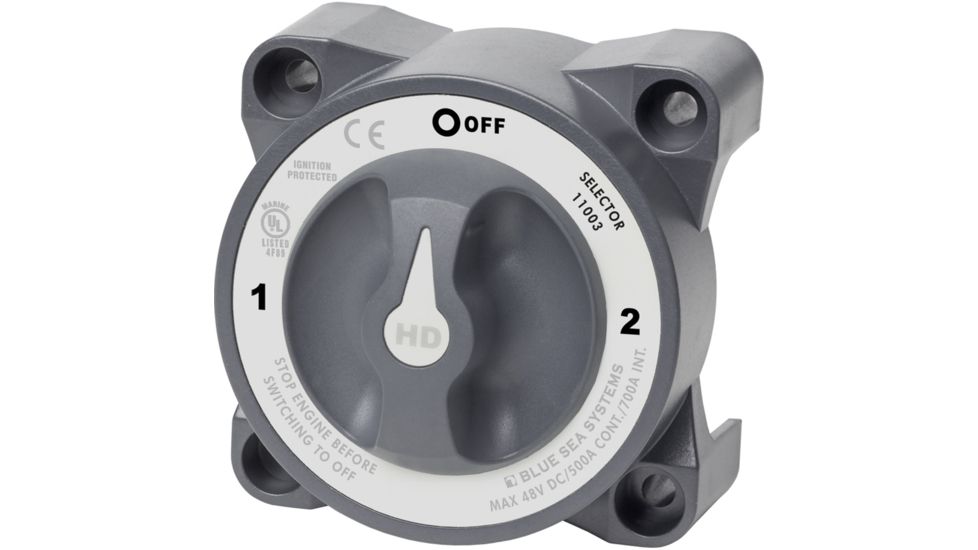 Blue Sea Systems 11003 HD-Series Battery Switch w/Alternator Field Disconnect - 3-Position 34970