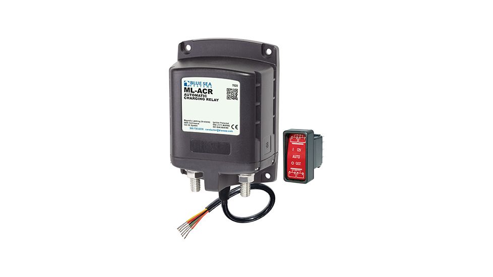 Blue Sea Systems 12VDC Automatic Charging Relay, Black BS-7620