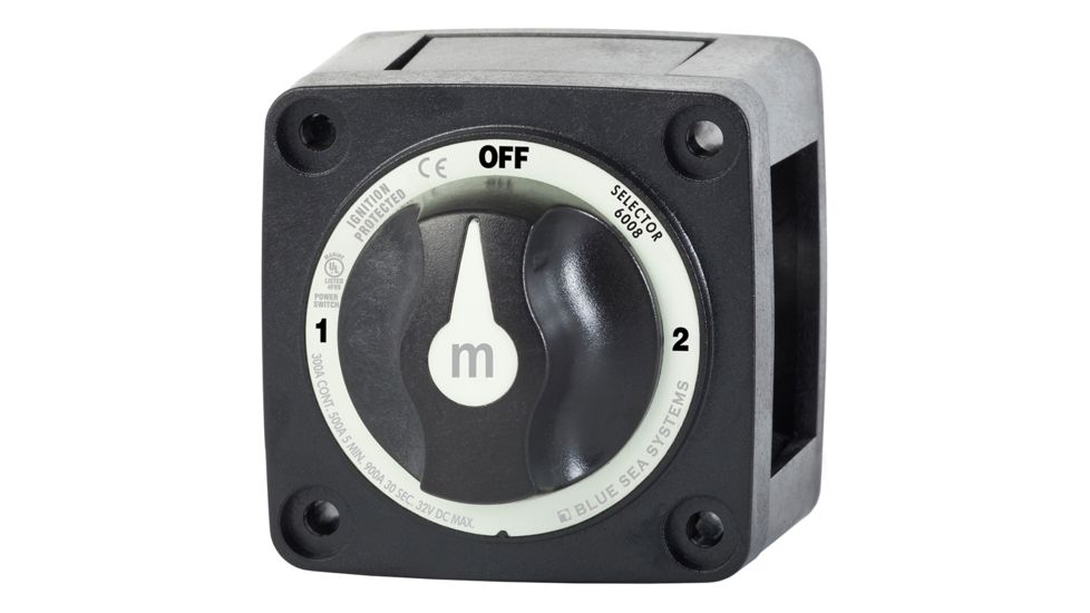 Blue Sea Systems 6008200 m-Series Selector 3 Position Battery Switch - Black 75117