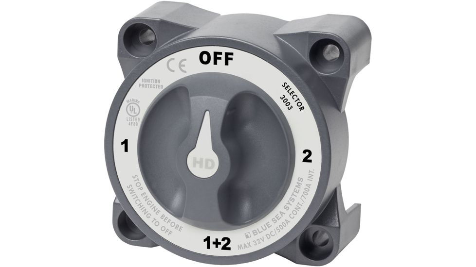 Blue Sea Systems HD-Series Battery Switch Selector w/Alternator Field Disconnect 3003 20234