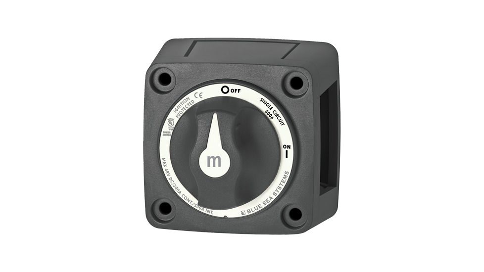 Blue Sea Systems Mini Batt Sw 1 Ckt On-Off, Black BS-6006200