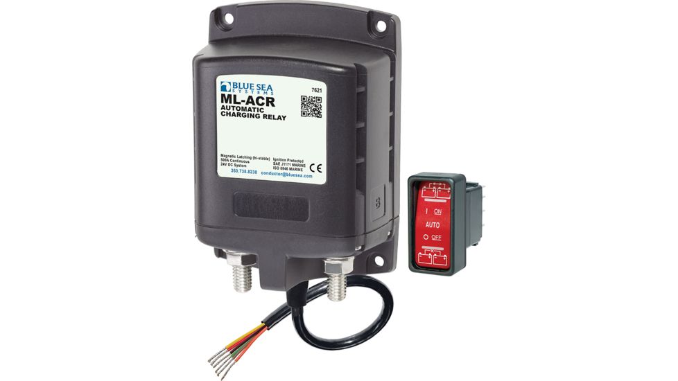 Blue Sea Systems ML-Series Automatic Charging Relay Magnetic Latch 24V DC 7621 32563