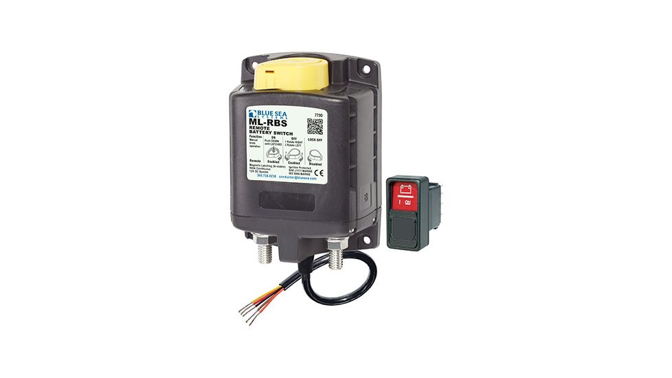 Blue Sea Systems Remote Batt Sw, 12VDC, Manual Back-Up, Black BS-7700