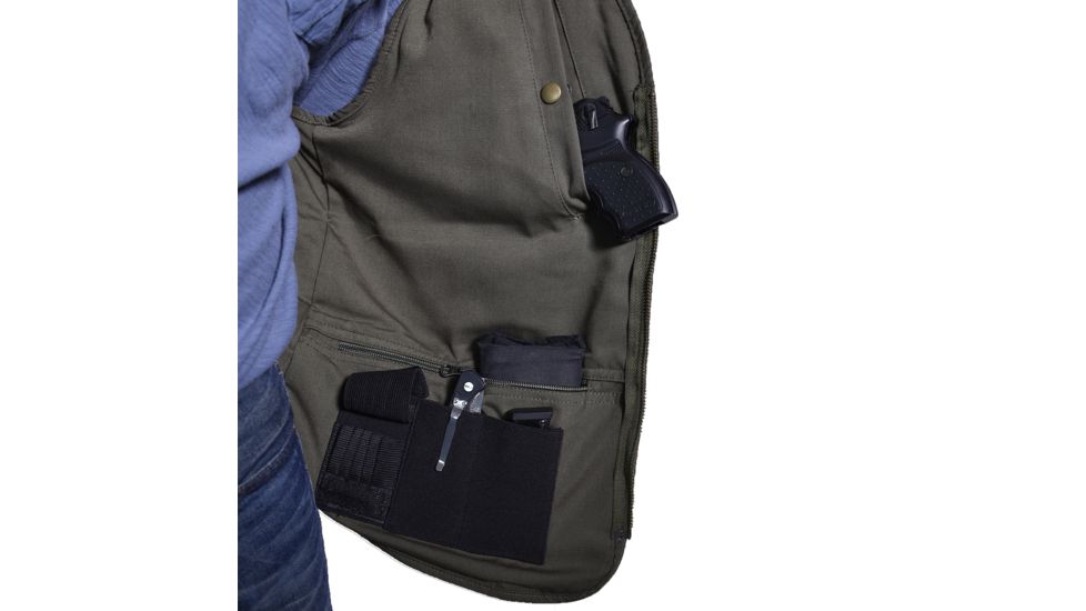 Blue Stone Safety Olive Concealment Vest, Olive, Xl C565-004, EDEMO1