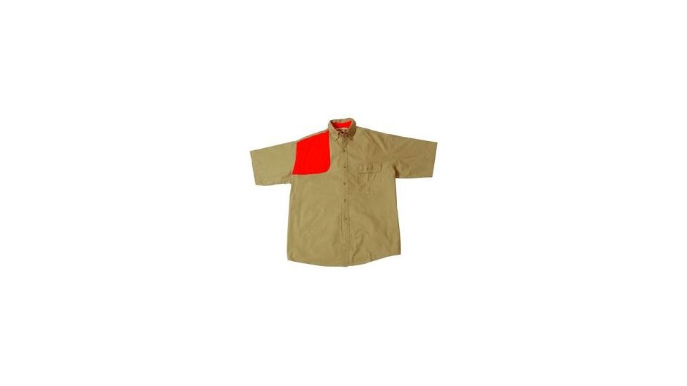 Bob Allen HU126 High Prairie Short Sleeve Hunting Shirt, Tan/Orange, Medium - 14318