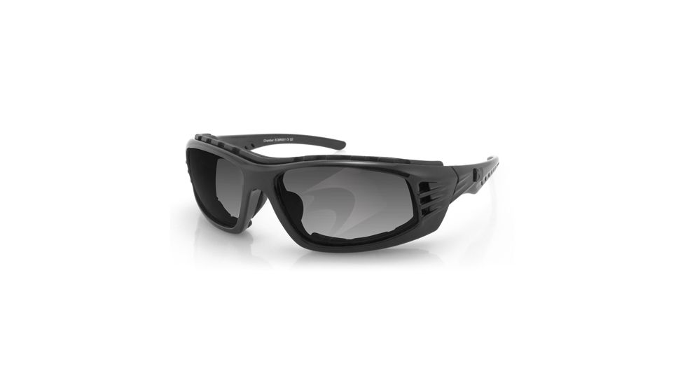 Bobster Chamber Sunglass, Gloss Blk, Anti-fog Smoked Lenses ECBR001