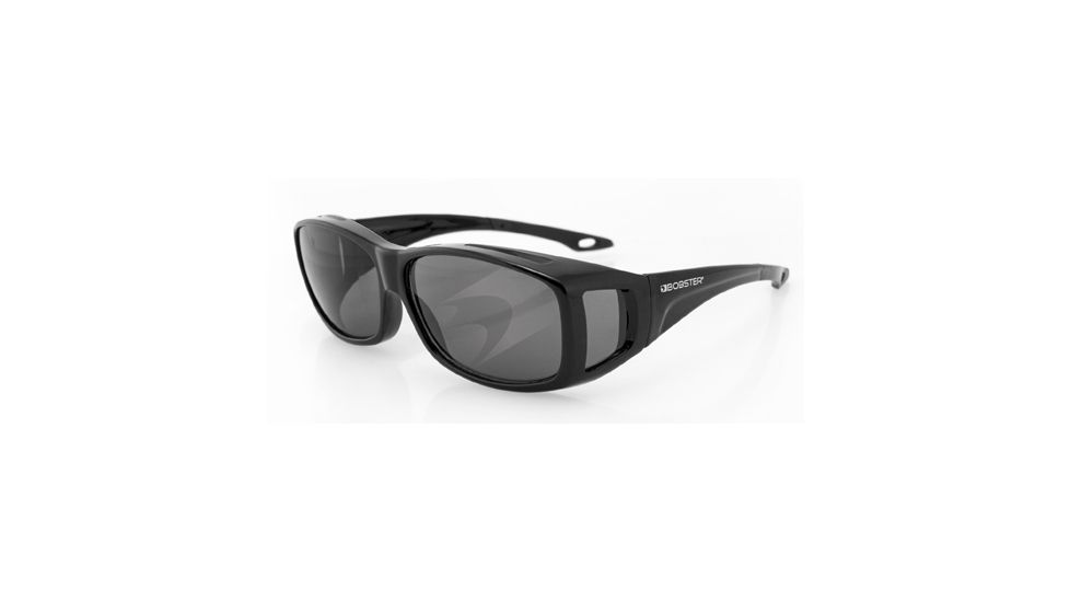 Bobster Condor 2 OTG Sunglass, Gloss Blk, Anti-fog Smoked ECDR002