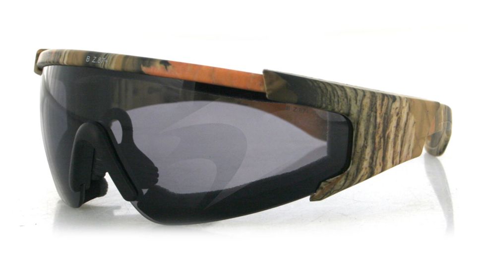 Bobster Convertible Prowler Sunglasses, Oak Camo Frame, Smoked, Z87, MIL-PRF, BW8001O