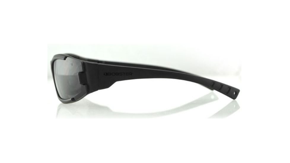 Bobster Resolve Interchangeable Sunglasses - Black Frame w Anti-fog Smoked and Clear Lens ERES101