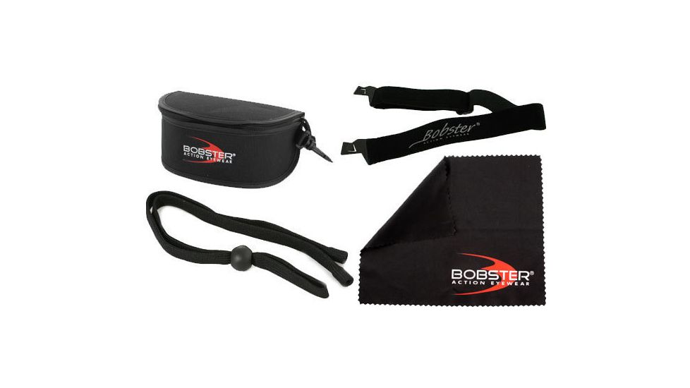 Bobster Eyewear Accessories: GX Strap, Sunglass Leash, Large Goggle Carry Case and Sunglass Cleaning Cloth