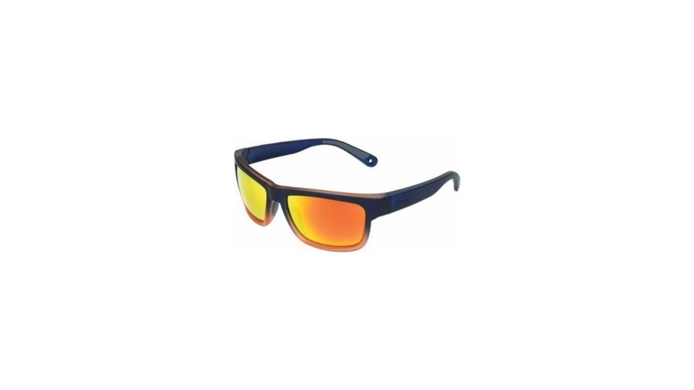 Body Glove BGFL 1902 Sunglasses, Matte Navy Crystal to Orange Fade Frame, Smoke with Orange Mirror Polarized  Lenses 10249098.QTS