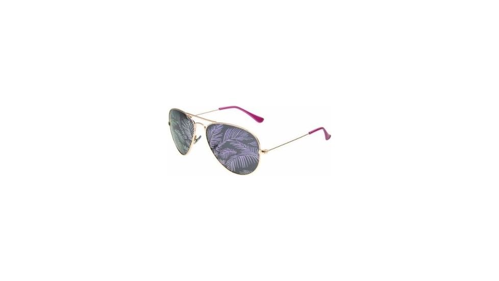 Body Glove BGL 1906 Sunglasses, Shiny Rose Gold Frame, Pink Mirror Palm Polarized Lenses 10249093.QTS