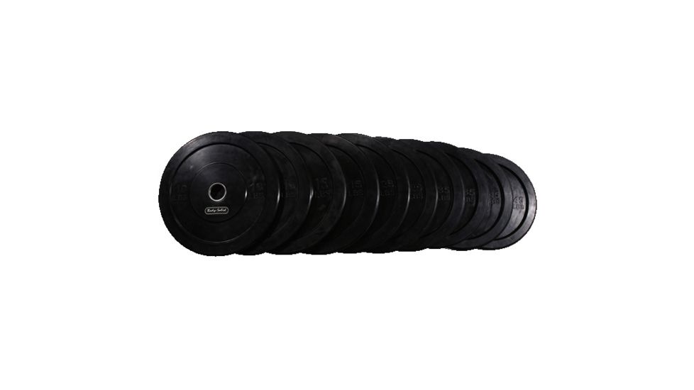 Body Solid 260Lb Bumper Plate Set Black ORBLK260