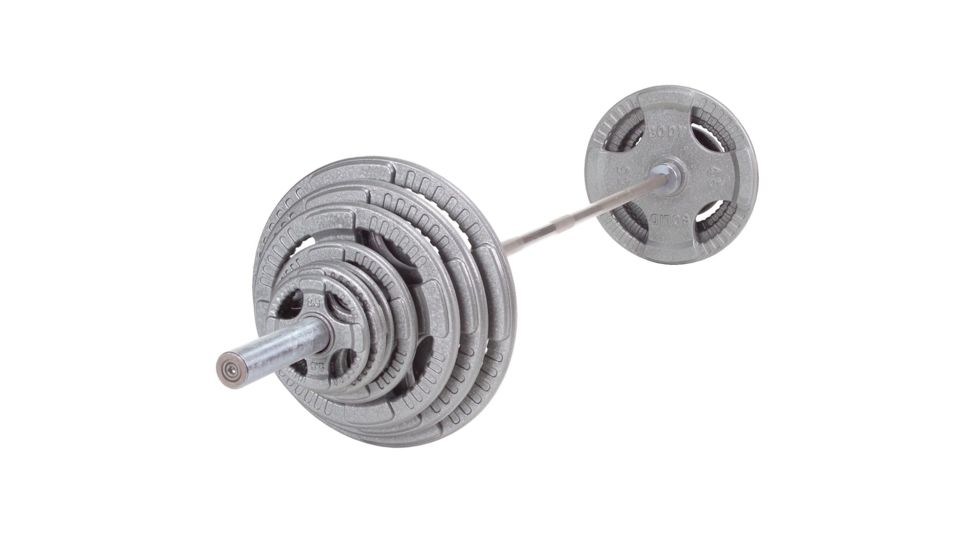 Body Solid 300Lb Cast Grip Oly Set, W Chrome Bar OST300s